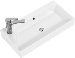 Dreja Мебель для ванной Slim 65 подвесная белая/дуб кантри – фотография-11